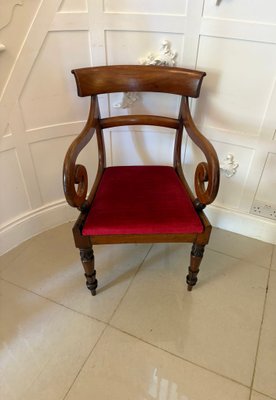 Antique Willian IV Mahogany Desk Chair, 1840 for sale at Pamono