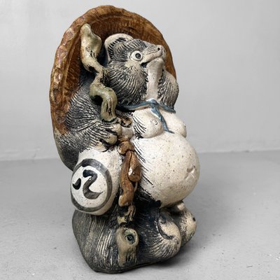 Decorative Tanuki Statue Shigaraki Ware, Japan, 1960 for sale at