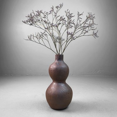 Japanese Double Gourd Vase from Bizen Yaki Ceramics, 1940s for