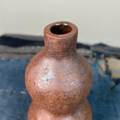 Japanese Double Gourd Vase from Bizen Yaki Ceramics, 1940s for
