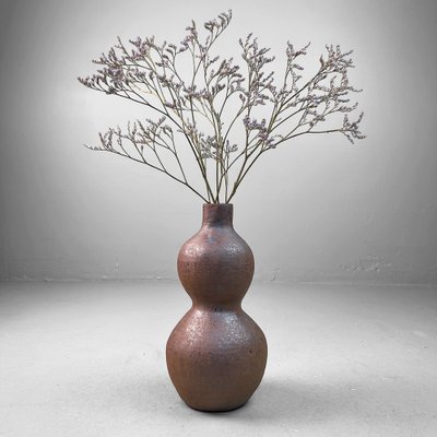Japanese Double Gourd Vase from Bizen Yaki Ceramics, 1940s for