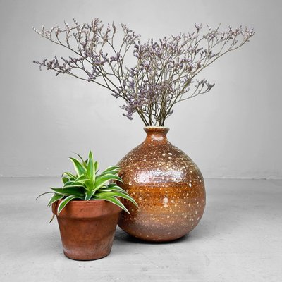 信楽焼 Shigaraki ware 扁壺 花瓶 Vase 井村侊生 L11 Shigaraki Jar
