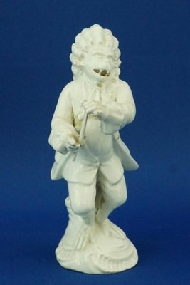 Rococo Ceramic Figurine of Monkey Player by Geminiano Cozzi, Italy