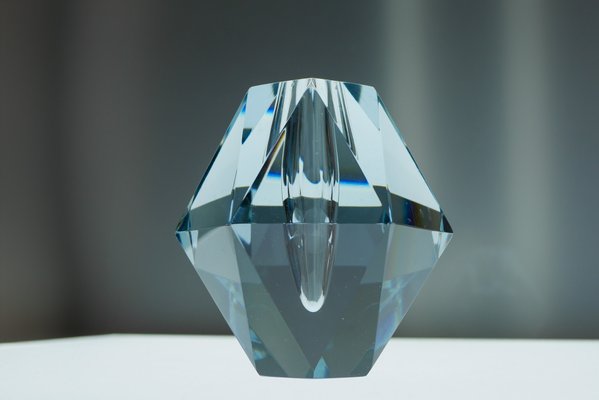 Dimond-Shaped Crystal Vase from Strömbergshyttan, Sweden for sale
