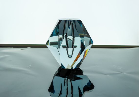 Dimond-Shaped Crystal Vase from Strömbergshyttan, Sweden for sale