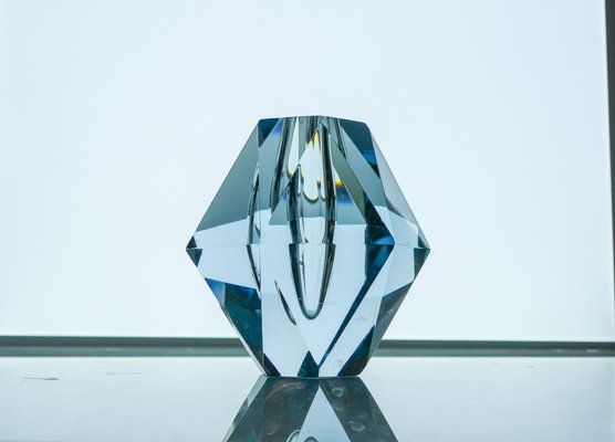 Dimond-Shaped Crystal Vase from Strömbergshyttan, Sweden for sale
