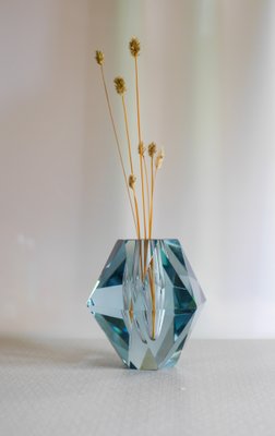 Dimond-Shaped Crystal Vase from Strömbergshyttan, Sweden for sale