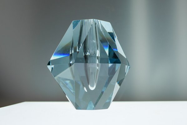 Dimond-Shaped Crystal Vase from Strömbergshyttan, Sweden for sale