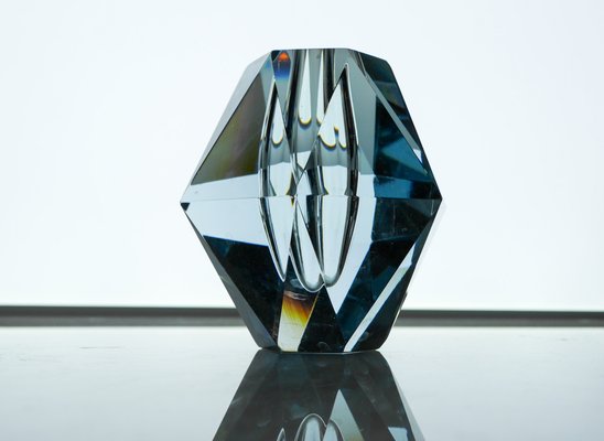 Dimond-Shaped Crystal Vase from Strömbergshyttan, Sweden for sale