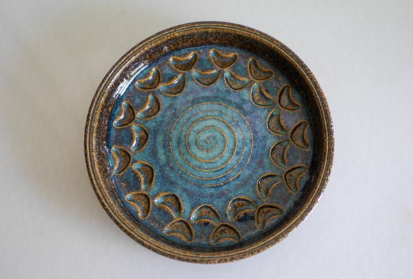 Mid-Century Modern Art Keramik Teller von Michael Andersen, Dänemark, 1960er