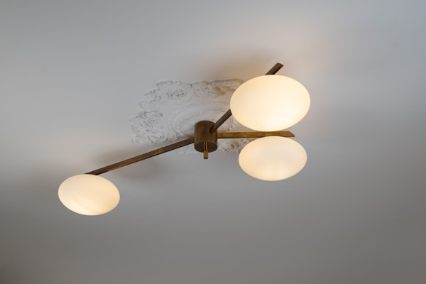 Tre Lune Ceiling Lamp by Angelo Lelii for Arredoluce, 1960s for