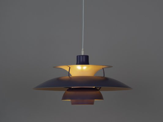 Vintage Indigo PH 5 Pendant Lamp by Poul Henningsen for Louis