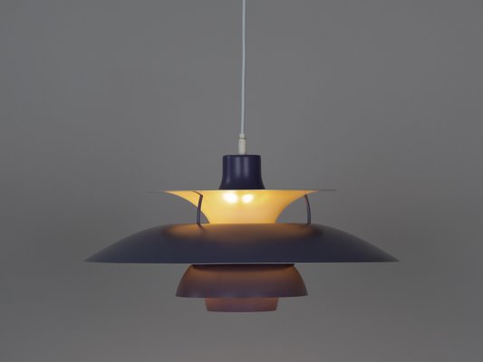 Vintage Indigo PH 5 Pendant Lamp by Poul Henningsen for Louis