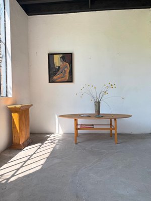 Oval Coffee Table Beech by Aalto for Ikea, 1980 for sale at Pamono