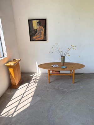 センターテーブル・ローテーブル old ikea 1991 pitea coffe table vintage Oval Coffee Table Beech by Aalto for Ikea, 1980 for sale at Pamono