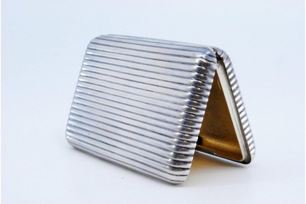 vintage cigarette case 100s Amazon.com: Cigarette Case Victorian Style Metal Holder for Regular, King  and 100's Size Pocket Protective Security Wallet (ES100, Silver) : Health &  Household