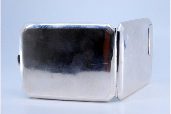 Porta Sigarette Rettangolare In Metallo Cromato Lucido • Lorenzi Milano - Foto 10