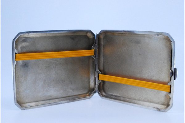 Porta Sigarette Rettangolare In Metallo Cromato Lucido • Lorenzi Milano - Foto 4