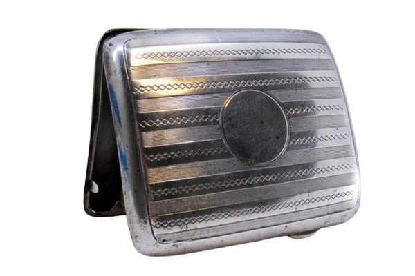 silver cigarette box for sale Sterling 5.75"X 3.25"X 2" International Silver Co Antique Vintage 1920s Sterling Silver Art