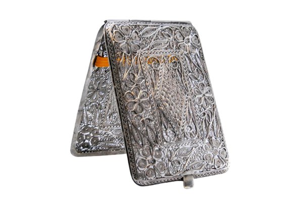 Filigree Silver Cigarette Case for sale at Pamono