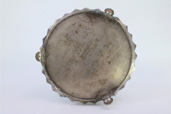 Vassoio Portachiavi Vintage Argento Con Motivo Floreale – Piccolo Portaoggetti In Metallo Per Gioielli, Bagno O Cassettiera