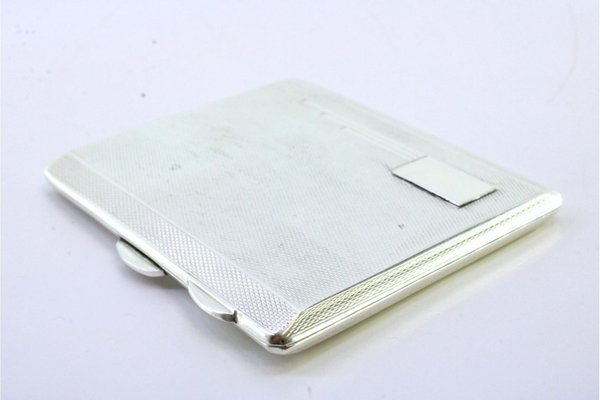 white gold cigarette case case, mosaic, silver mother-of-pearl, metal, mid-century modern, 1950s Extra Slim Stainless Steel Cigarette