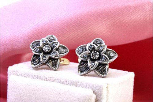 Orecchini di perle d'acqua dolce in argento Sterling 925 semplici alla moda a fo