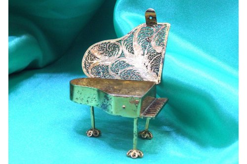 Orecchini A Pendente Con Pianoforte E Note Musicali In Argento 925 | Gioiello Per Musicista E Insegnante Di Musica - 4