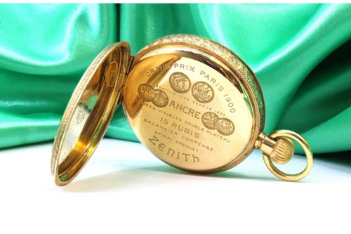 Grand Prix Paris 1900 Reloj De Bolsillo Zenith Taschenuhr Antike - Main Image
