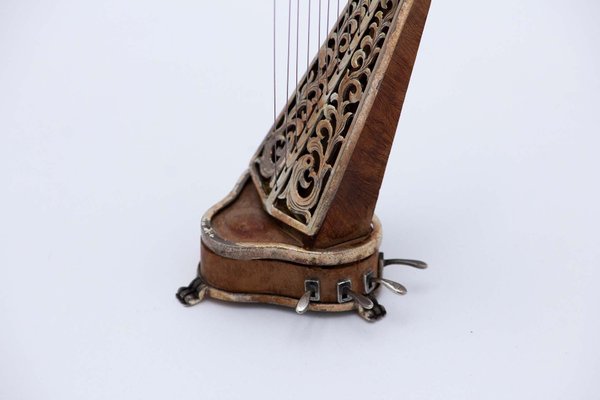Modello Arpa In Miniatura In Legno Con Custodia E Supporto, Replica Realistica, Ornamento Musicale Per Scrivania O Libreria, Regalo Per Musicisti - 4