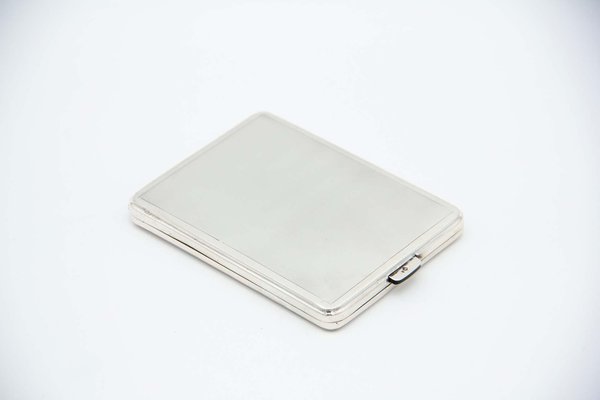 silver cigarette case for sale Rectangular Shaped Silver Cigarette Case for sale at Pamono