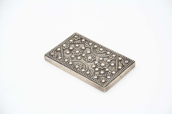 Rectangular Shaped Silver Cigarette Case