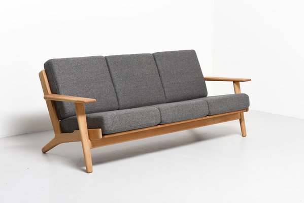 Vintage Ge 290 3 Seater Sofa By Hans J Wegner For Getama For Sale