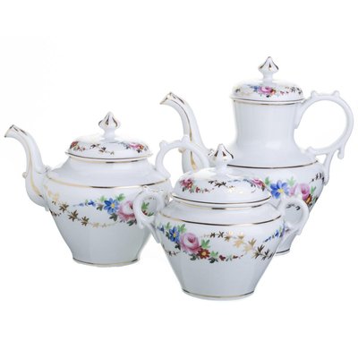 Kaffeekanne und Teekanne mit Zuckerdose, 3er Set bei Pamono kaufen