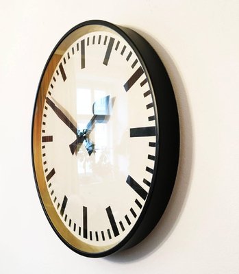 Large Industrial Wall Clock From Siemens 1950s