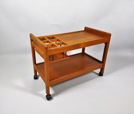 Vintage Danish Teak Serving Cart For At Pamono Vintage Danish Teak Serving Cart For