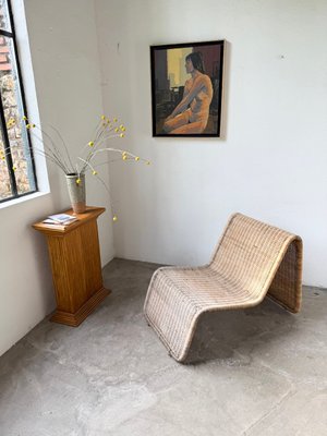 Hestra Woven Wicker Armchair attributed to Ikea 1982, 1980s for