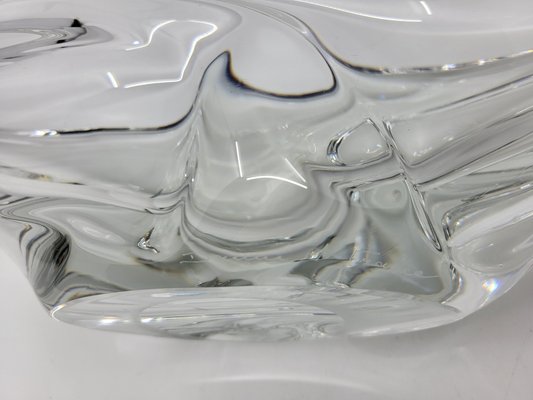 French Sculptural Crystal Bowl from Daum Nancy for sale at Pamono
