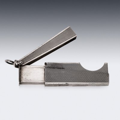 cigarette cutter antique Vintage English Silver Travel Cigar Cutter from Dunhill, 1953 for sale at  Pamono