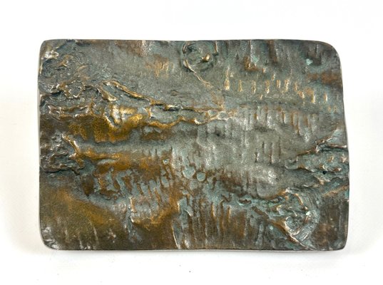 Brutalist Push and Pull Alpana Door Handle in Bronze, 1970s for