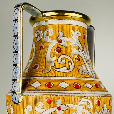 Vaso antico in ceramica di Serafino Volpi per Deruta, Italia, anni