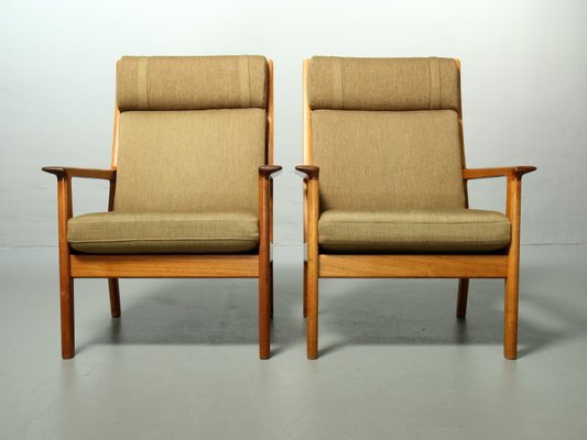 65a Highback Teak Lounge Chairs By Hans J Wegner For Getama