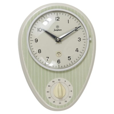 Reloj de pared y temporizador Mid-Century de estilo Max Bill a