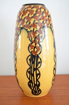 Art Nouveau Vase by Alfred Kusche for Karlsruher Majolika, 1890s for sale at Pamono