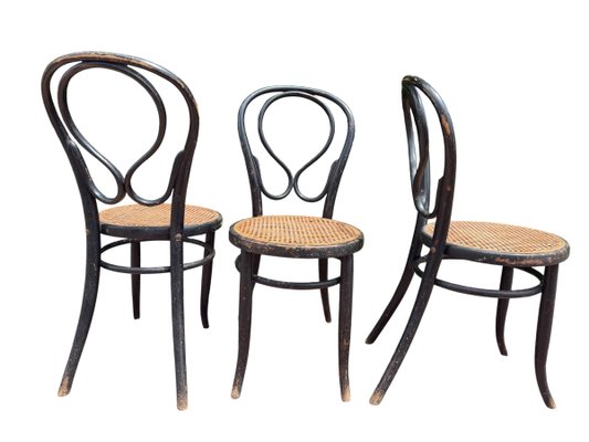 N14 Fischel 19s Thonet Style Bistro Chairs, 1860, Set of for