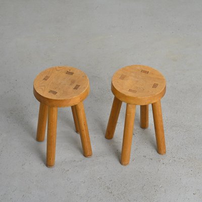 Sandoz Stool Charlotte Perriand Pine Stools For Sale Minimalist