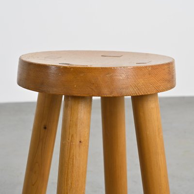 Stool attributed to Charlotte Perriand for Les Arcs, 1960s for