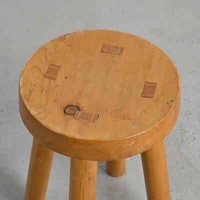 Stool attributed to Charlotte Perriand for Les Arcs, 1960s for