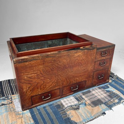 Antique Japanese Hibachi Plant Display Chest, 1900s for sale at Pamono