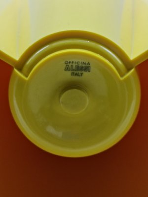 Yellow Pago Pago Vase by Enzo Mari for Officine Alessi
